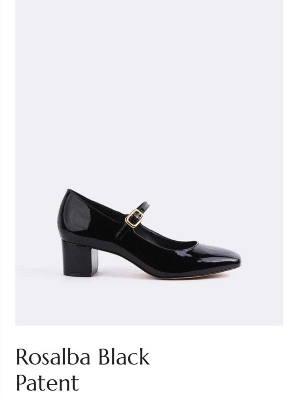 *priced to sell* 
NEW NEVER WORN
Rosalba Black Patent Mary Jane 
Size 38 
BNIB